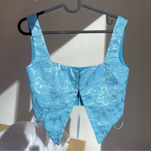 Princesspolly DAY DREAMING TOP BLUE